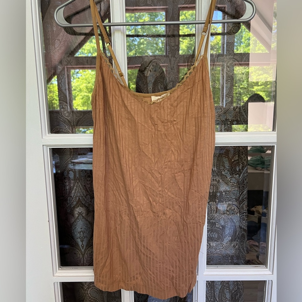 Gold/Bronze Ribbed Tank Top